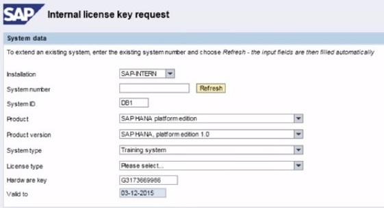 sap license key